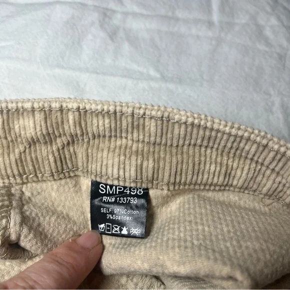 POL Corduroy Flare Pants Women’s Size Large Tan Bleach Wash Anthropologie - Picture 6 of 12